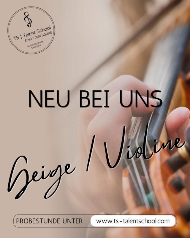 🎻✨ NEU BEI UNS: GEIGENUNTERRICHT! ✨🎻

Gänsehaut bei einer Melodie. Ein Klang, der berührt. Und ein Instrument, mit dem du deine ganz eigene musikalische Stimme finden kannst. ❤️

Ab sofort kannst du bei uns Geige bzw. Violine lernen!

Ob du gerade dein erstes Instrument entdecken möchtest oder schon immer davon geträumt hast, Geige zu spielen – wir begleiten dich auf deinem musikalischen Weg. 🎶

🎻 Was dich erwartet:
• Individueller Unterricht
• Technik & musikalischer Ausdruck
• Deine Lieblingsstücke entdecken
• Gemeinsam musikalisch wachsen
• Für Anfänger:innen & Fortgeschrittene

Und das Beste: Du musst nicht schon perfekt spielen – du musst nur anfangen. 🙌

👧🧑👩 Für Kinder, Jugendliche & Erwachsene.

👉 Jetzt unverbindliche Probestunde vereinbaren!
📩 Schreib uns eine DM oder schau auf unserer Website vorbei.

Vielleicht wartet dein neues Lieblingsinstrument schon auf dich. 🎻💫

#geige #violine #geigenunterricht #violinunterricht #geigenspielen #streicher #musikschule #musikunterricht #instrumentlernen #musikinstrument #klassik #musikmachtspaß #dresden #musikindresden #dresdenkultur #tstalentschool #findyoursound