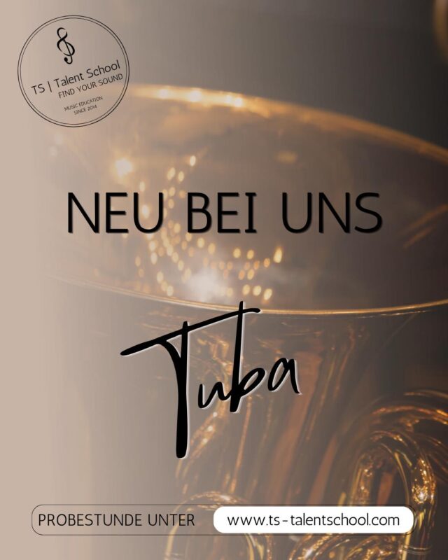 🎺🔥 NEU bei uns: TUBAUNTERRICHT!

Tief, kraftvoll und einfach beeindruckend – die Tuba ist das Fundament! 💥

Du willst den Groove bestimmen und den Sound richtig zum Beben bringen?
Dann ist jetzt dein Moment 🙌

🎶 Egal ob Einsteiger oder mit Erfahrung:
Wir zeigen dir, wie du mit Leichtigkeit die tiefen Töne meisterst!

✨ Das erwartet dich:
• Individueller Unterricht auf deinem Level
• Von Blasmusik bis moderne Styles
• Technik, Atem & Sound im Fokus

👦👩 Für Kinder, Jugendliche & Erwachsene geeignet

🚀 Starte jetzt mit deiner unverbindlichen Probestunde!
📩 ts-talentschool.com/probestunde

#tuba #blechbläser #musikschule #musiklernen #instrumentlernen #blasmusik #tiefblech #neu #groove #basspower  #tstalentschool #findyoursound #dresden