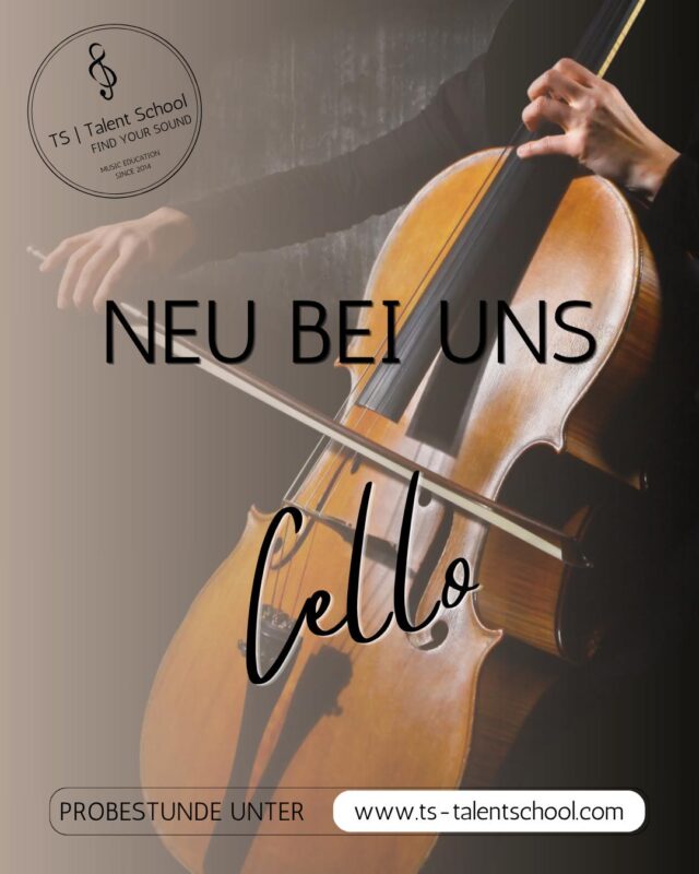 🎻✨ NEU bei uns: CELLOUNTERRICHT!

Du liebst diesen tiefen, warmen Klang, der direkt unter die Haut geht? ❤️
Dann ist das Cello genau dein Instrument!

Ob du ganz neu startest oder wieder einsteigen willst – wir begleiten dich Schritt für Schritt 🎶

🌟 Das erwartet dich:
• Persönlicher Einzelunterricht
• Klassik, Filmmusik & moderne Stücke
• Entspannte Lernatmosphäre
• Entwicklung deines eigenen Sounds

👨‍👩‍👧 Für jedes Alter geeignet – kein Vorwissen nötig!

🎁 Jetzt Probestunde sichern & Cello ausprobieren!
📩 ts-talentschool.com/probestunde

#cello #cellounterricht #streicher #musikschule #musiklernen #instrumentlernen #klassik #filmmusik #tstalentschool #dresden #neu #musiklifes #findyoursound